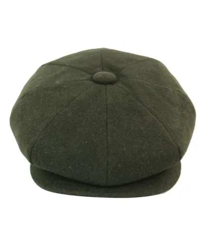 Infinity Leather Mens Peaky Blinders Newsboy 8 Panel Hat - Olive