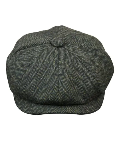 Infinity Leather Mens Peaky Blinders Tweed Gatsby Hat - Olive