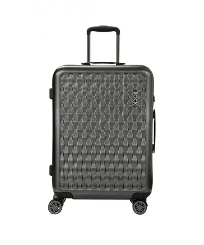 Infinity Leather Unisex Hard Shell Suitcase Luggage Bag - Charcoal - Size Small