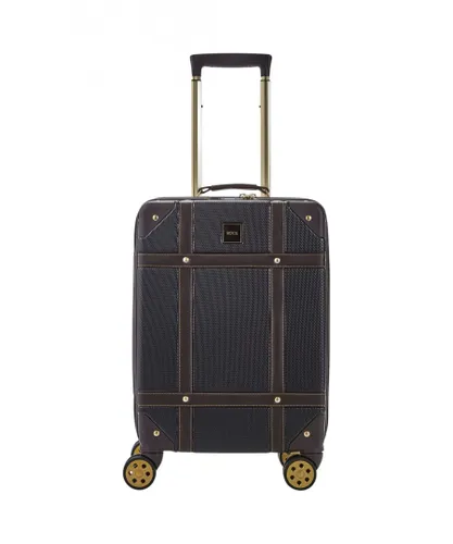 Infinity Leather Unisex Hard Shell Trunk Luggage Suitcase - Black Lace - Size Small