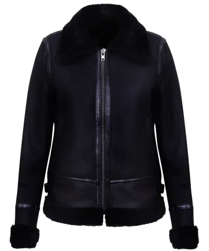 Infinity Leather Womens Black B3 Sheepskin Jacket-Campinas