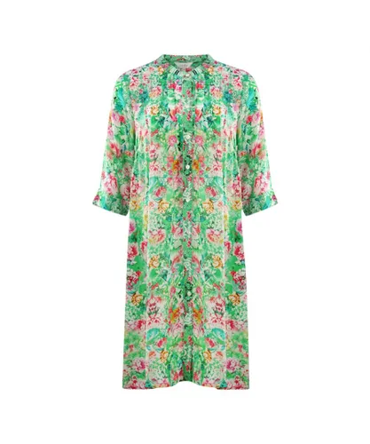 Inoa Womens Versailles Gardenia 1202120 Green Shirt Dress