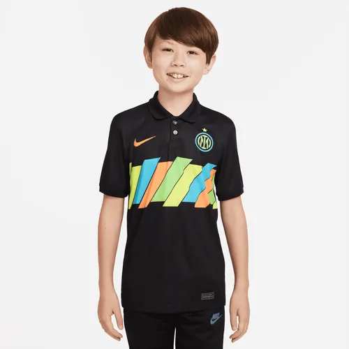 Inter Milan 2021/22 Stadium Third Older Kids' Nike Dri-FIT Football Shirt - Black - Polyester