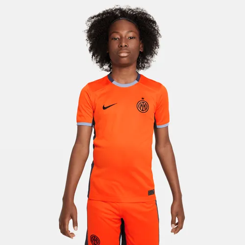 Inter Milan 2023/24 Stadium Third Older Kids' Nike Dri-FIT Football Shirt - Orange - Polyester