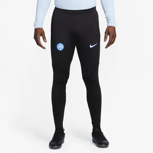 Inter Milan Strike Men's Nike Dri-FIT Knit Football Pants - Black - Polyester