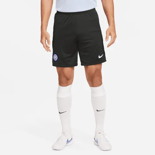 Inter Milan Strike Men's Nike Dri-FIT Knit Football Shorts - Black - Polyester