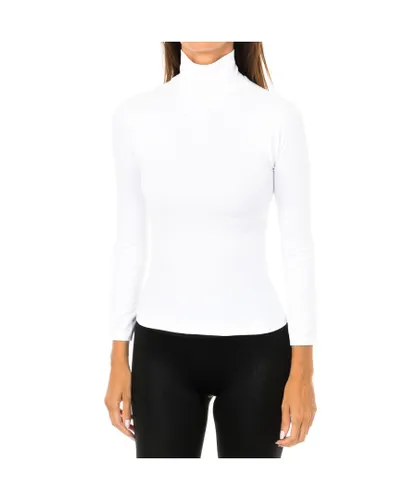 Intimidea Womens Colorado high neck long sleeve t-shirt 210396 women - White Polyamide