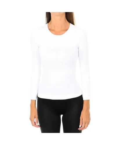 Intimidea Womens Texas long sleeve round neck t-shirt 210262 women - White Polyamide