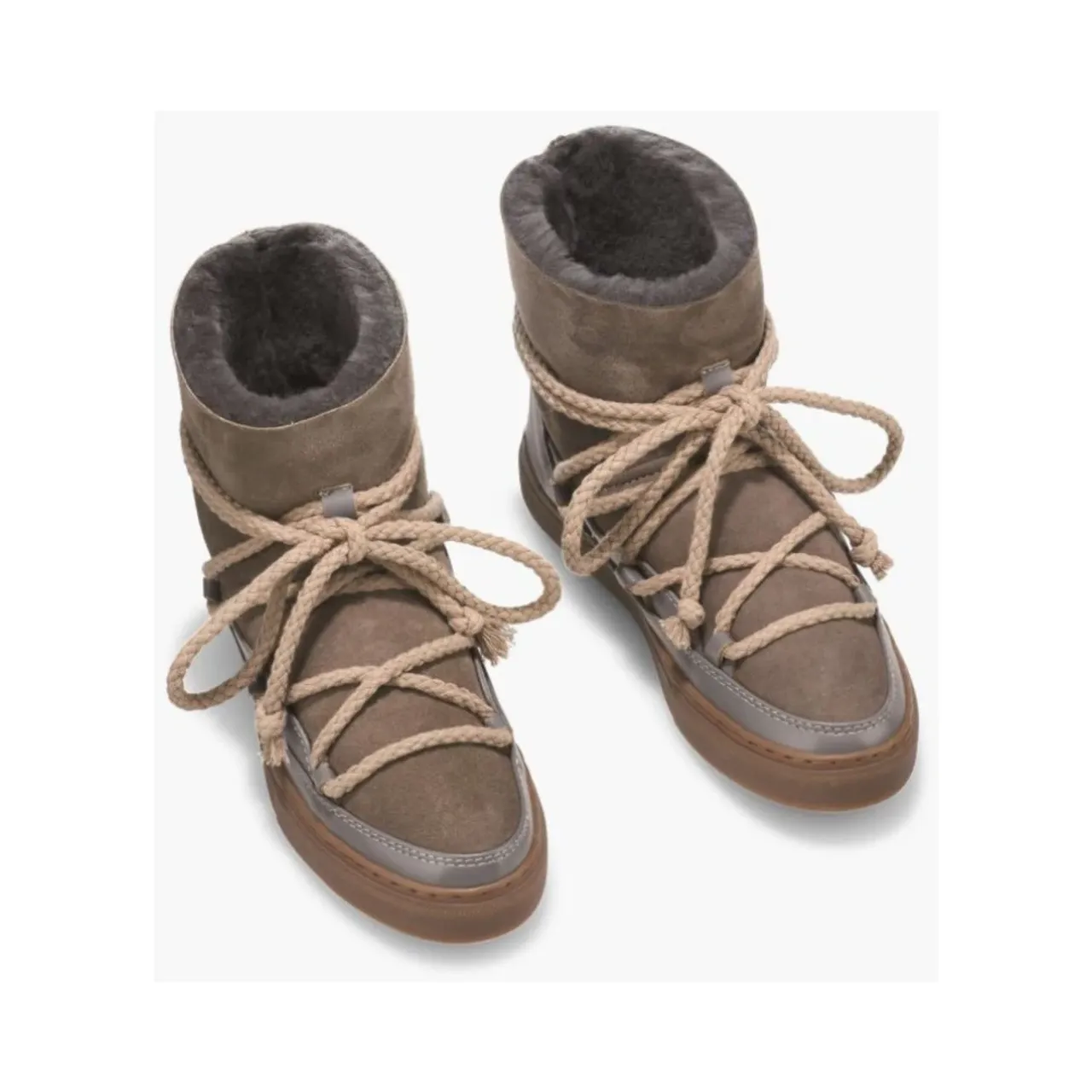 Inuikii , Classic Brown Leather Snow Boots ,Brown female, Sizes:
