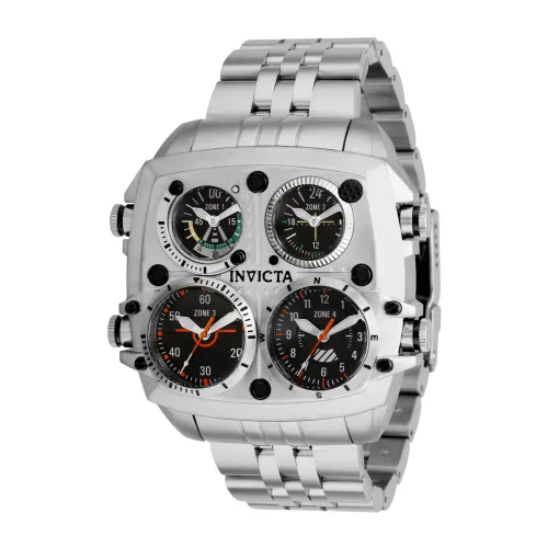 Invicta Watches , Aviator - Zulu Time 35198 Men's Quartz Watch - 50mm ,Gray male, Sizes: ONE SIZE