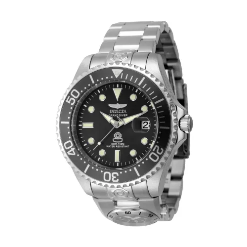 Invicta Watches , Grand Diver Automatic Watch - Black Dial ,Gray male, Sizes: ONE SIZE