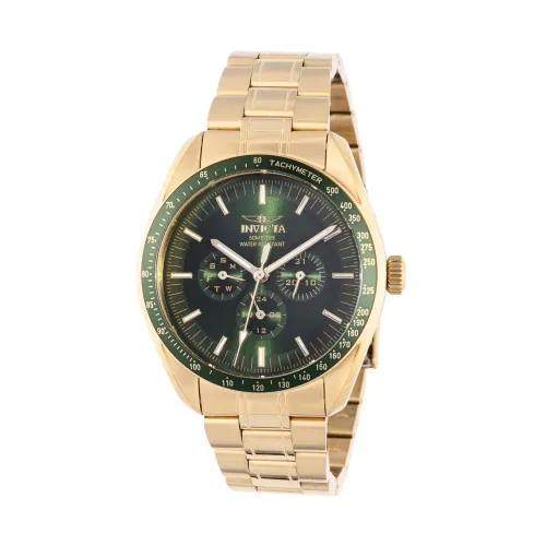 Invicta Watches , Green Dial Quartz Watch Specialty Collection ,Yellow male, Sizes: ONE SIZE