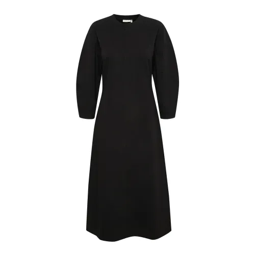 InWear , ALM Marviniw Black Midi Dress ,Black female, Sizes: