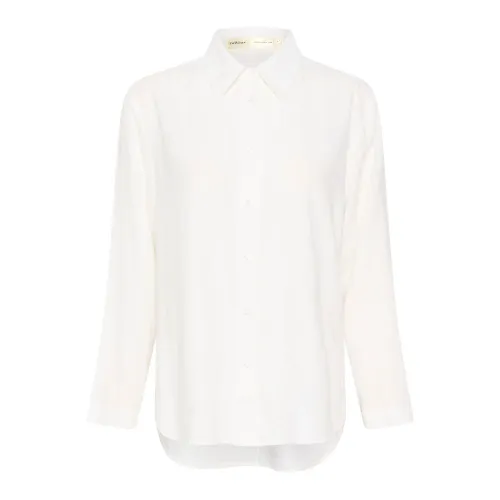 InWear , Linen Blend White Shirt Blouse ,Beige female, Sizes:
