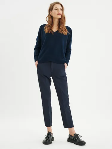InWear Zella Cotton Blend Trousers, Marine Blue - Marine Blue - Female