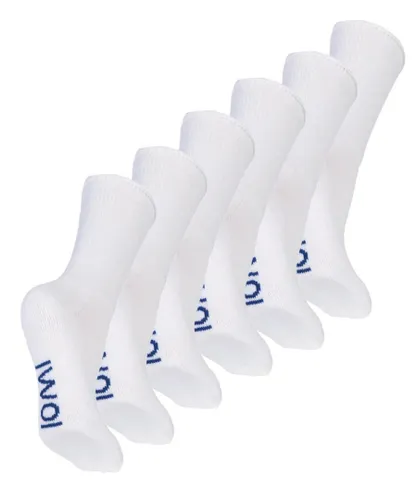 IOMI Girls 6 Pair Multipack Kids Cotton Diabetic Socks with Gentle Grip
