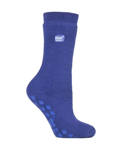 IOMI Mens Ladies Thick 3.1 TOG Non Slip Grip Slipper Socks for Raynauds - Lilac Nylon