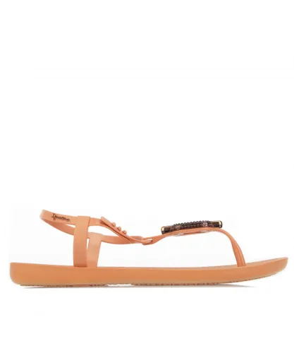 Ipanema Womenss Sparkle Sandals in Tan Rubber