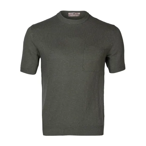 Irish Crone , Slim Fit Crewneck T-shirt with Pocket ,Green male, Sizes: