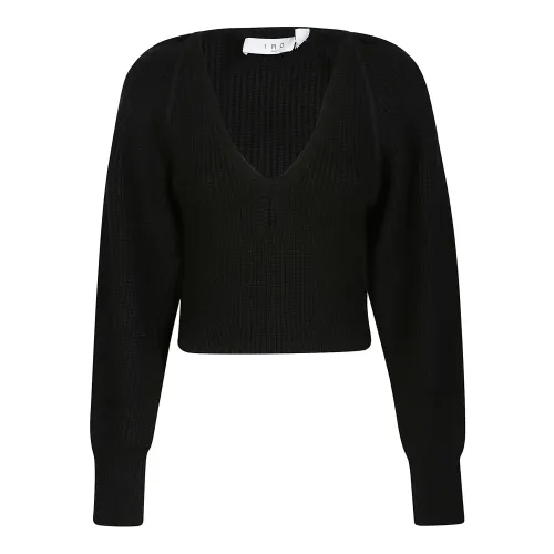 IRO , Black V-Neck Sweater ,Black female, Sizes: