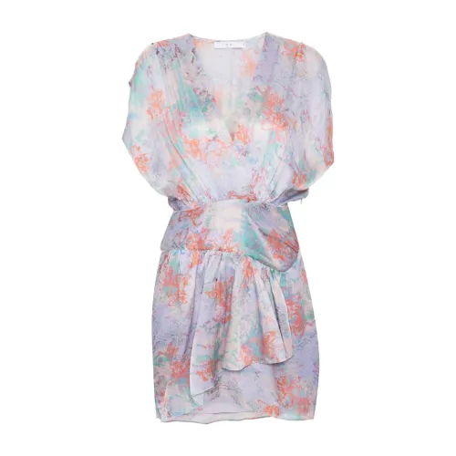 IRO , Floral Print V-Neck Dress ,Multicolor female, Sizes: