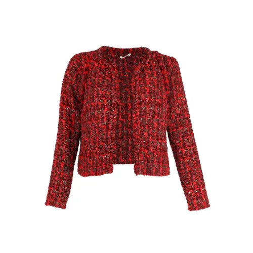 IRO , Red Wool Bouclé-Tweed Jacket ,Red female, Sizes:
