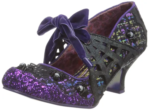 Irregular Choice Black Widow 8 Purple Womens Shoes