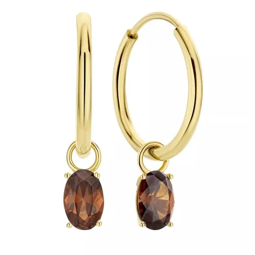 Isabel Bernard Earrings - Baguette Brune 14 karat hoop earrings - multi - Earrings for ladies