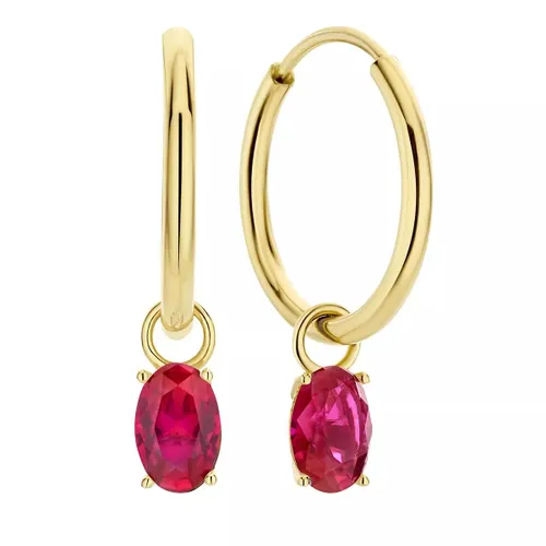 Isabel Bernard Earrings - Baguette Roux 14 karat hoop earrings - multi - Earrings for ladies