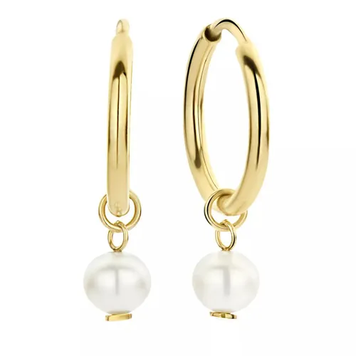 Isabel Bernard Earrings - Belleville Luna 14 Karat Hoop Earrings With Freshw - gold - Earrings for ladies