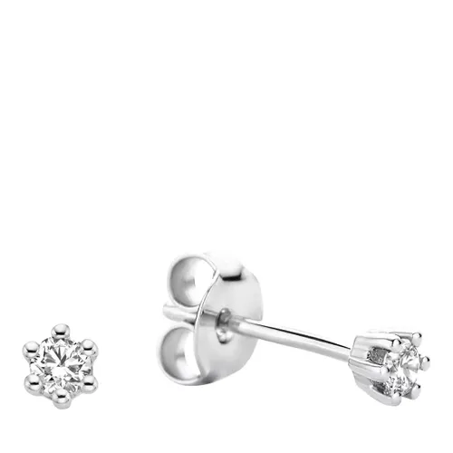 Isabel Bernard Earrings - De la Paix Emily 14 karat ear studs  diamond 0.10 - silver - Earrings for ladies