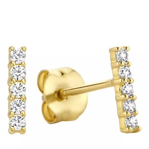 Isabel Bernard Earrings - Rivoli Esmã©E 14 Karat Ear Studs With Zirconia - gold - Earrings for ladies