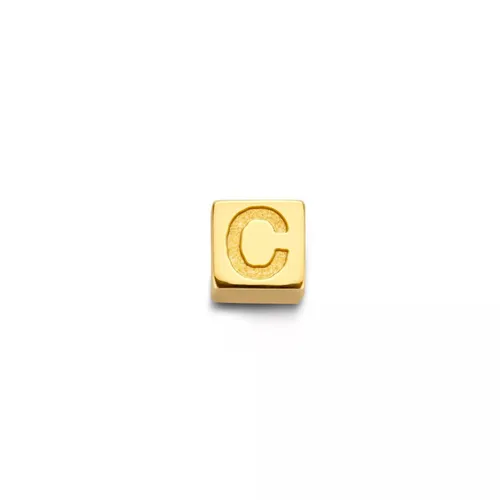 Isabel Bernard Pendants & Charms - C Gold Le Carré Felie 14 Karat Cube Charm - gold - Pendants & Charms for ladies