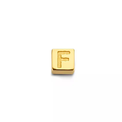 Isabel Bernard Pendants & Charms - F Gold Le Carré Felie 14 Karat Cube Charm - gold - Pendants & Charms for ladies