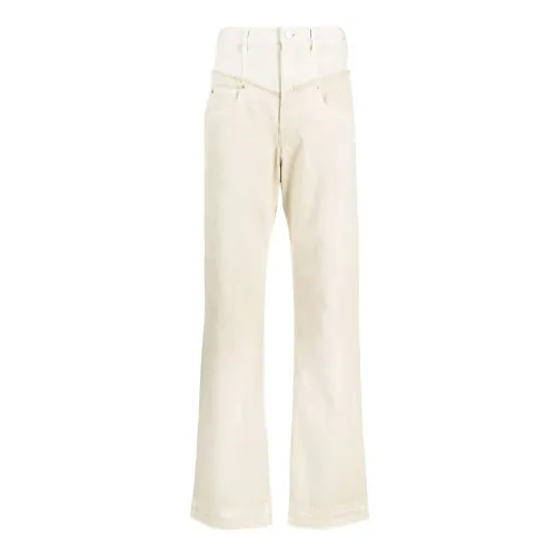 Isabel Marant , Beige Cotton Jeans with Faded Effect ,Beige female, Sizes: