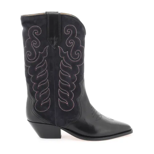 Isabel Marant , Bicolour Western-Inspired Embroidered Boots ,Black female, Sizes: