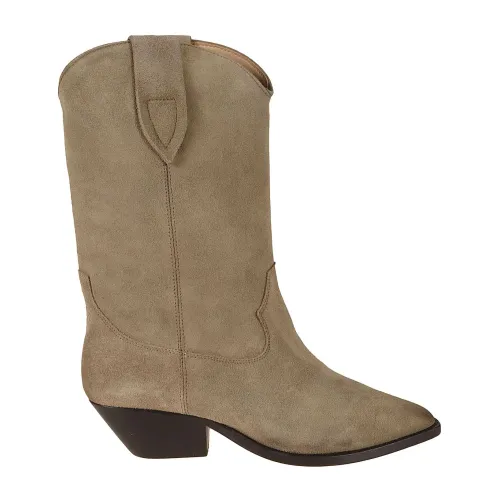 Isabel Marant , Black Leather Ankle Boots ,Beige female, Sizes: