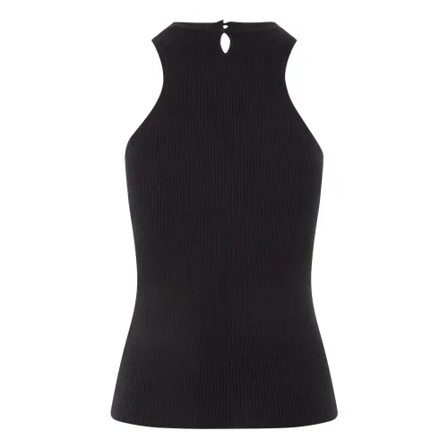 Isabel Marant , Black Ribbed Wool Blend Sweater ,Black female, Sizes: