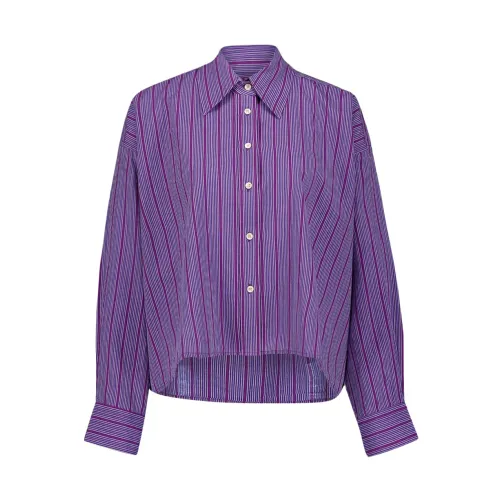 Isabel Marant Étoile , Alanis Stripe Oversize Shirt ,Purple female, Sizes: