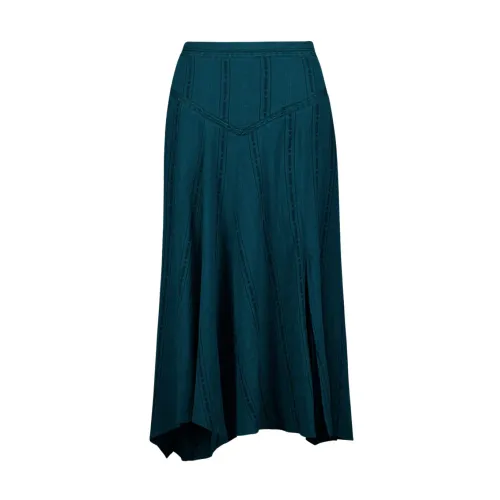 Isabel Marant Étoile , Aline Asymmetric Cotton Maxi Skirt ,Green female, Sizes:
