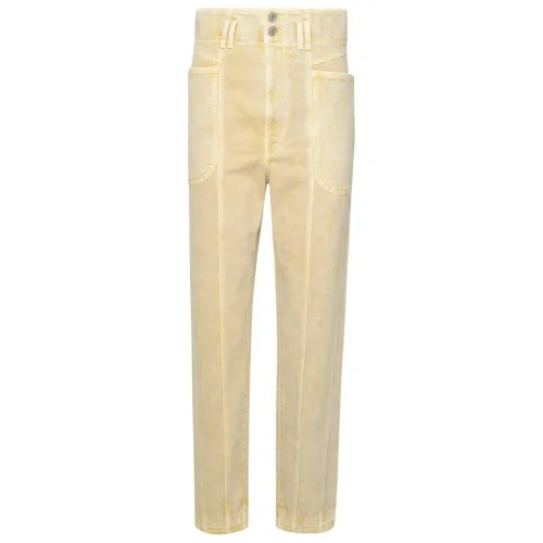 Isabel Marant Étoile , Beige Cotton Tess Jeans ,Beige female, Sizes:
