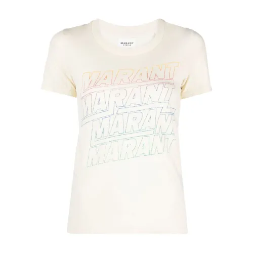 Isabel Marant Étoile , Beige T-Shirts Polos for Women ,Beige female, Sizes: