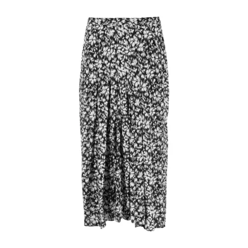 Isabel Marant Étoile , Eolia Midi Printed Skirt Black White ,Multicolor female, Sizes: