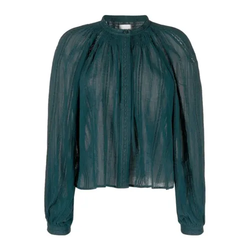 Isabel Marant Étoile , Green Cotton Blend Shirt with Long Sleeves ,Green female, Sizes: