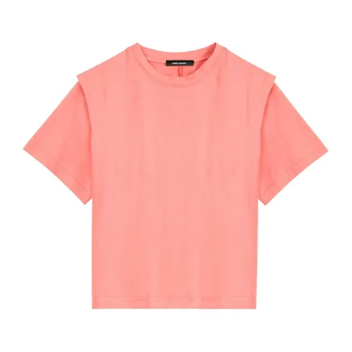 Isabel Marant Étoile , Isabel Marant Etoil Zelitos Cotton T-Shirt ,Pink female, Sizes: