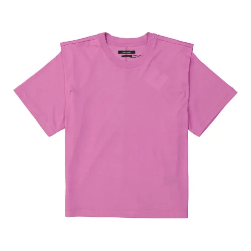 Isabel Marant Étoile , Pink Cotton T-Shirt with Short Sleeves ,Pink female, Sizes: