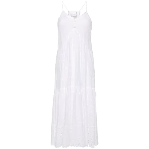 Isabel Marant Étoile , White Broderie Anglaise Dress ,White female, Sizes: