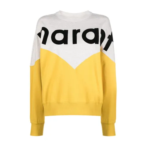 Isabel Marant Étoile , Yellow Sweater with Houston Sweatshirt Style ,Yellow female, Sizes: