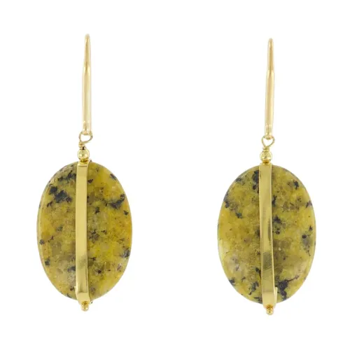 Isabel Marant , Gemstone-Embellished Drop Earrings ,Yellow female, Sizes: ONE SIZE