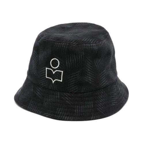 Isabel Marant , Haley Logo Bucket Hat ,Black female, Sizes: